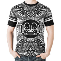 Marquesas Islands All T Shirt Marquesas Islands Coat Of Arms Polynesian White Black - Polynesian Pride
