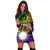 Marshall Islands Custom Personalised Hoodie Dress - Rainbow Polynesian Pattern - Polynesian Pride