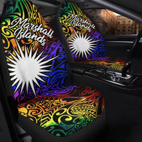 Marshall Islands Car Seat Covers - Rainbow Polynesian Pattern - Polynesian Pride