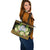 Marshall Islands Leather Tote - Polynesian Gold Patterns Collection - Polynesian Pride