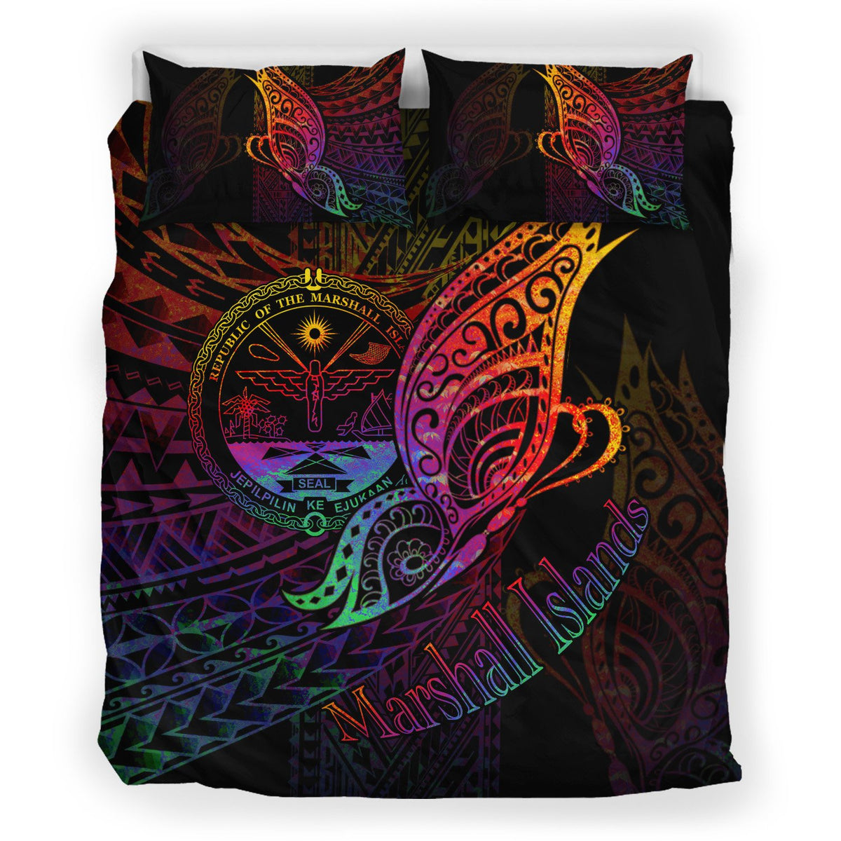 Marshall Islands Bedding Set - Butterfly Polynesian Style - Polynesian Pride