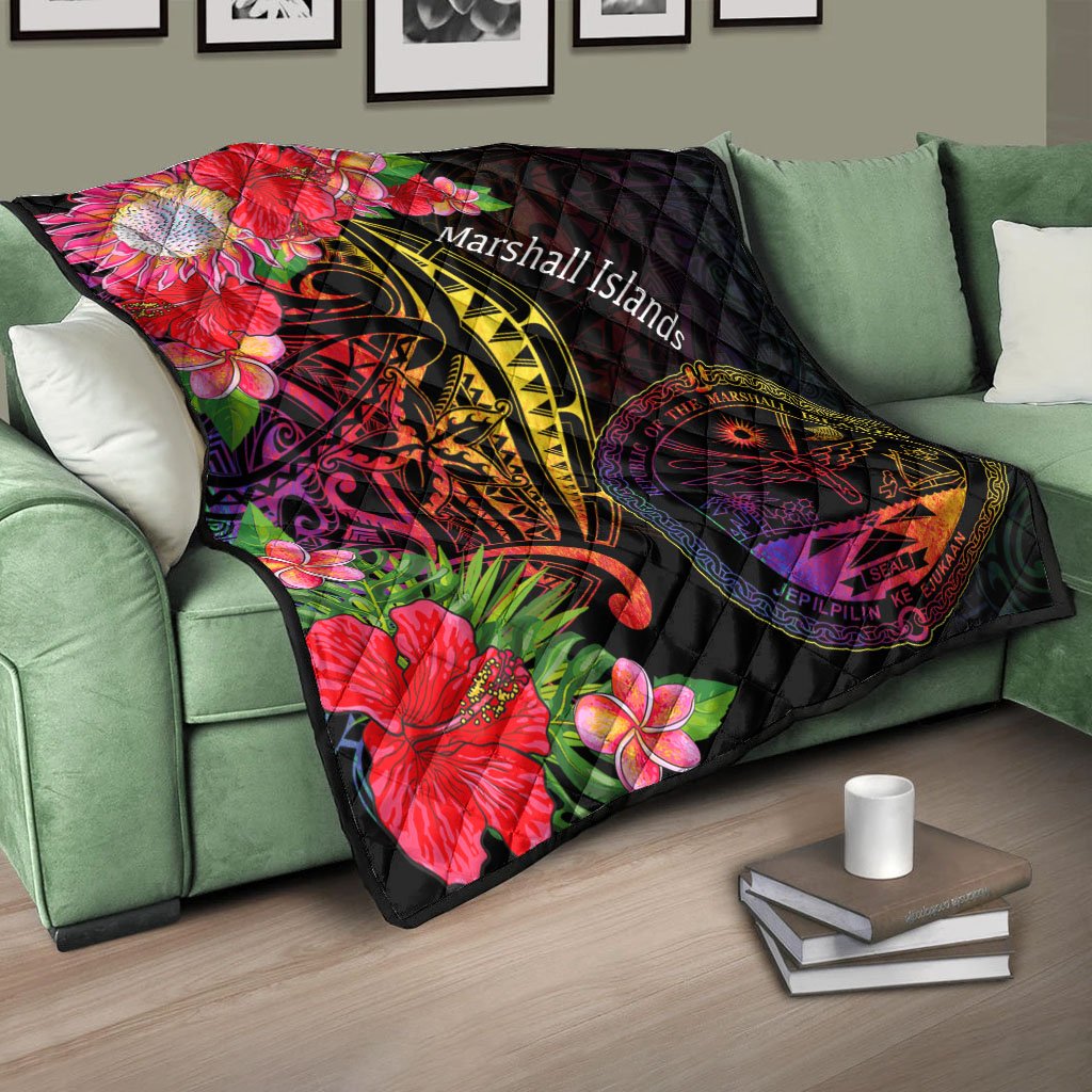 Marshall Islands Premium Quilt - Tropical Hippie Style - Polynesian Pride