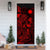 Marshall Islands Door Cover Turtle Hibiscus Red - Polynesian Pride