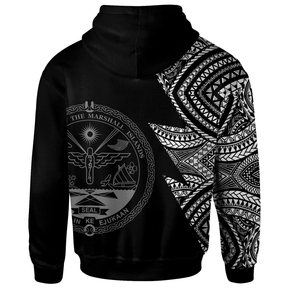 Marshall Islands Custom Personalized Zip up Hoodie Flash Style White - Polynesian Pride
