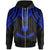 Marshall Islands Zip up Hoodie Polynesian Armor Style Blue Unisex Blue - Polynesian Pride