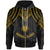 Marshall Islands Zip up Hoodie Polynesian Armor Style Gold Unisex Gold - Polynesian Pride