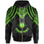 Marshall Islands Custom Zip up Hoodie Polynesian Armor Style Green Unisex Green - Polynesian Pride