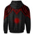 Marshall Islands Zip up Hoodie Polynesian Armor Style Red - Polynesian Pride