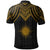 Marshall Islands Polo Shirt Polynesian Armor Style Gold - Polynesian Pride