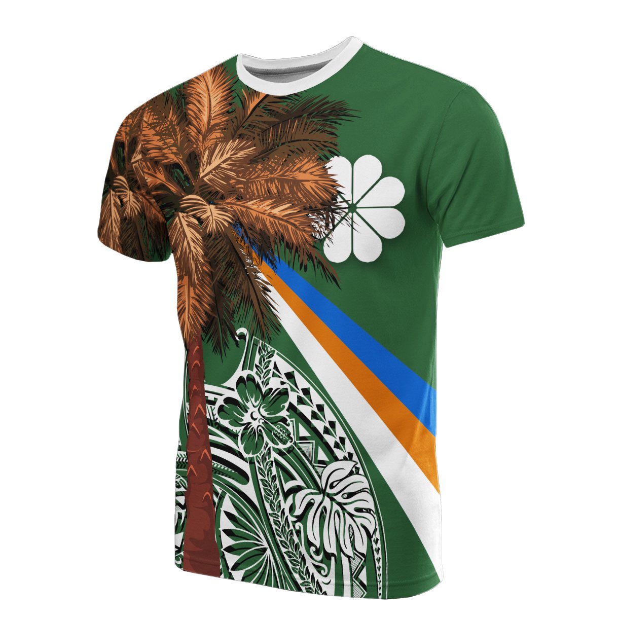 Marshall Islands Polynesian T Shirt Kwajalein Atoll Palm Tree Unisex Green - Polynesian Pride