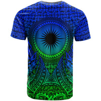 Marshall Islands T Shirt Circle Pattern Blue - Polynesian Pride