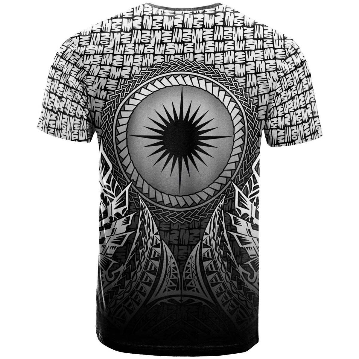 Marshall Islands T Shirt Circle Pattern Black - Polynesian Pride