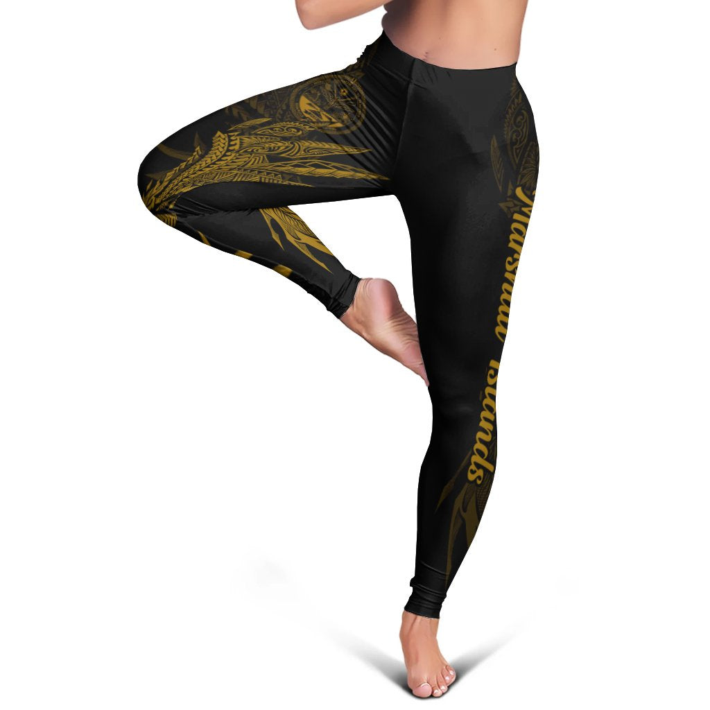 Marshall Islands Leggings - Wings Style Black - Polynesian Pride