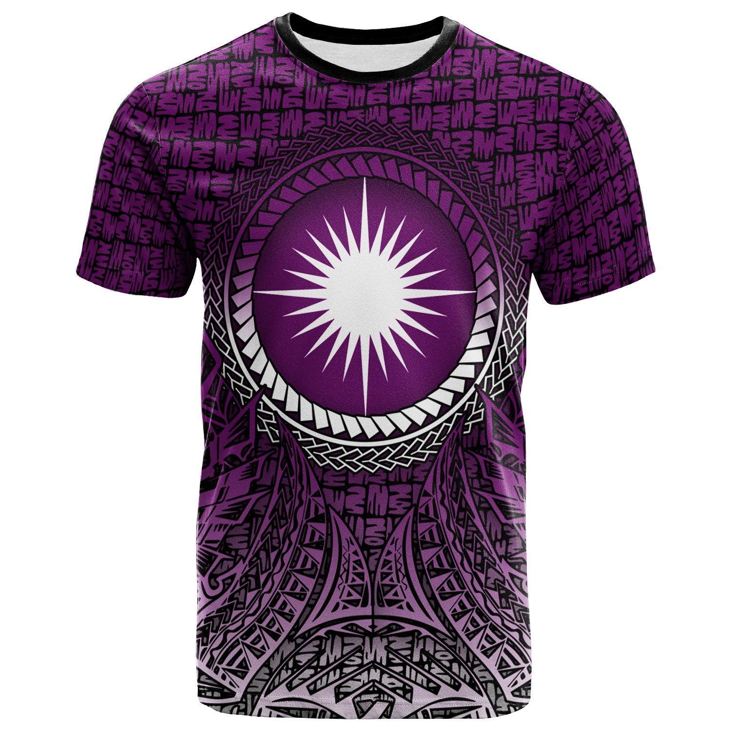 Marshall Islands T Shirt Circle Pattern Purple Unisex Purple - Polynesian Pride