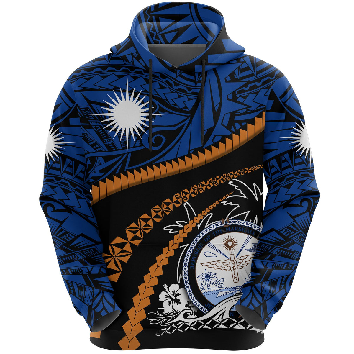 Marshall Islands Hoodie Road To Hometown Unisex Blue - Polynesian Pride