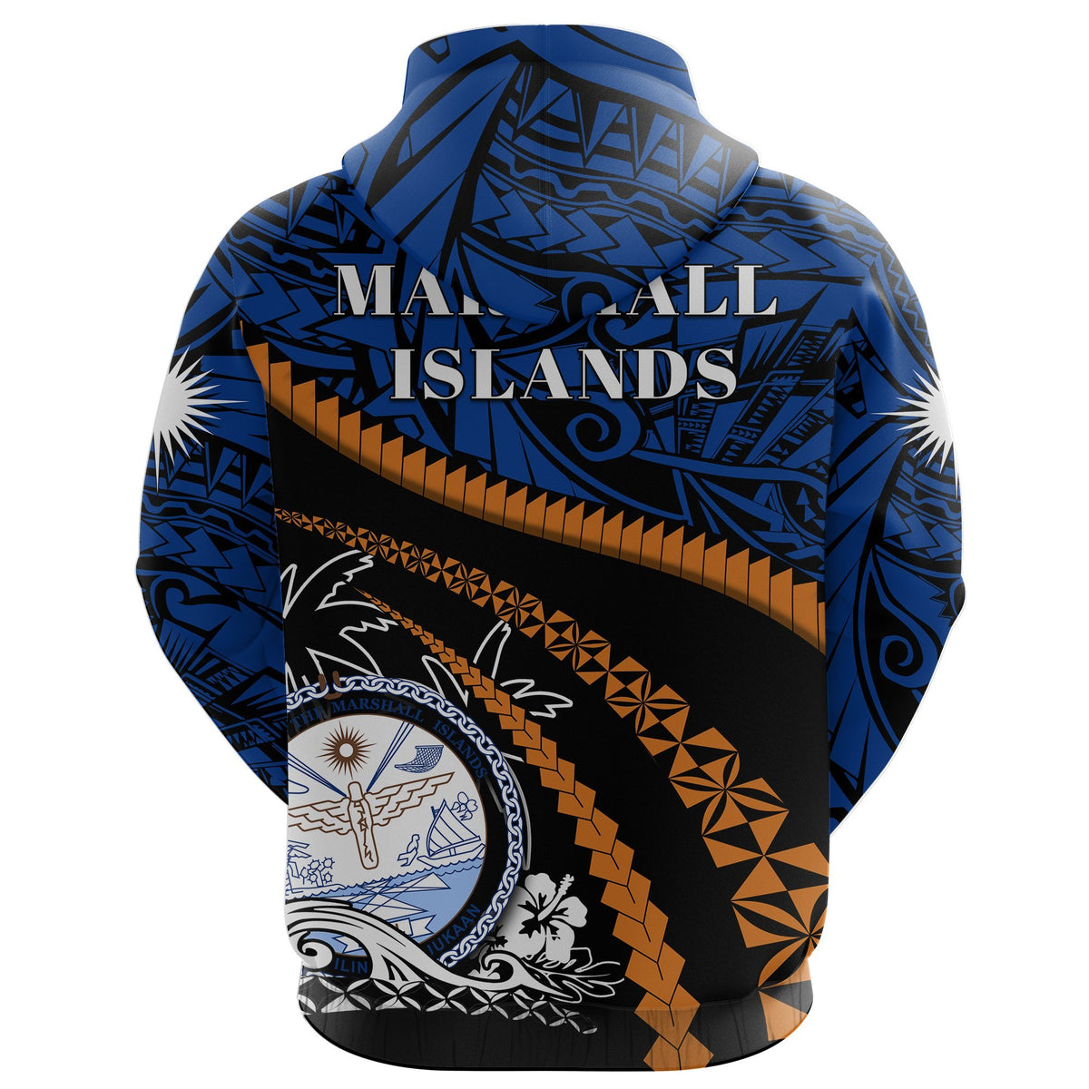 Marshall Islands Zip Hoodie Road To Hometown - Polynesian Pride