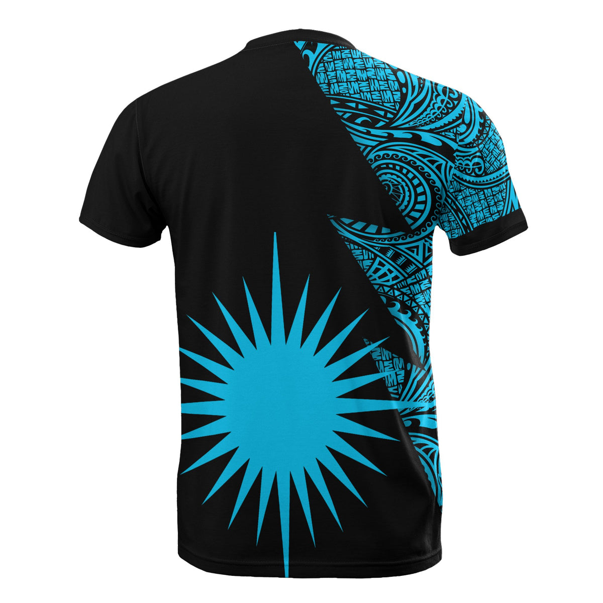 Marshall Islands T Shirt Polynesian Pattern Neon Flash Style - Polynesian Pride