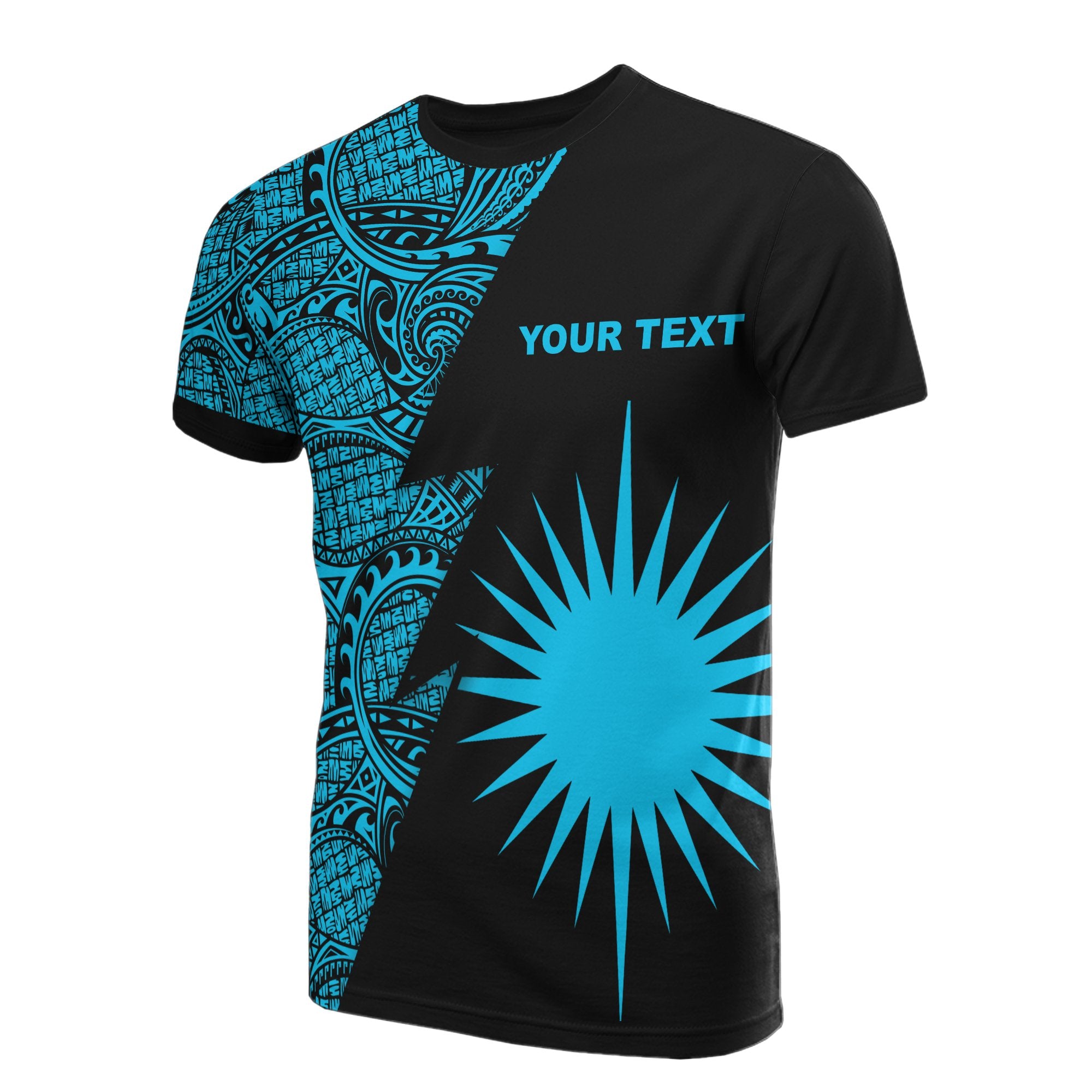 Marshall Islands Custom T Shirt Polynesian Pattern Neon Style Unisex Neon - Polynesian Pride