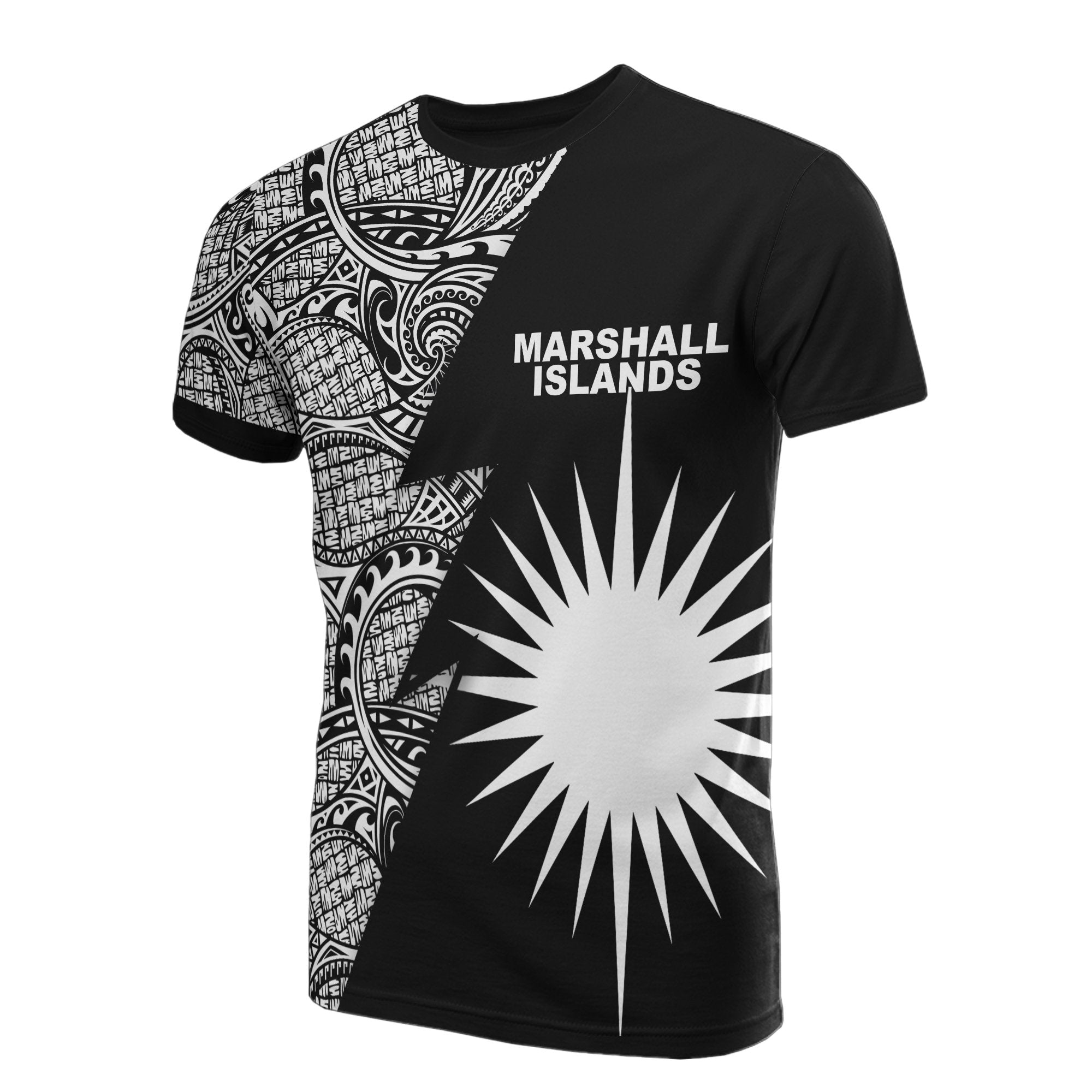 Marshall Islands T Shirt Polynesian Pattern White Flash Style Unisex White - Polynesian Pride