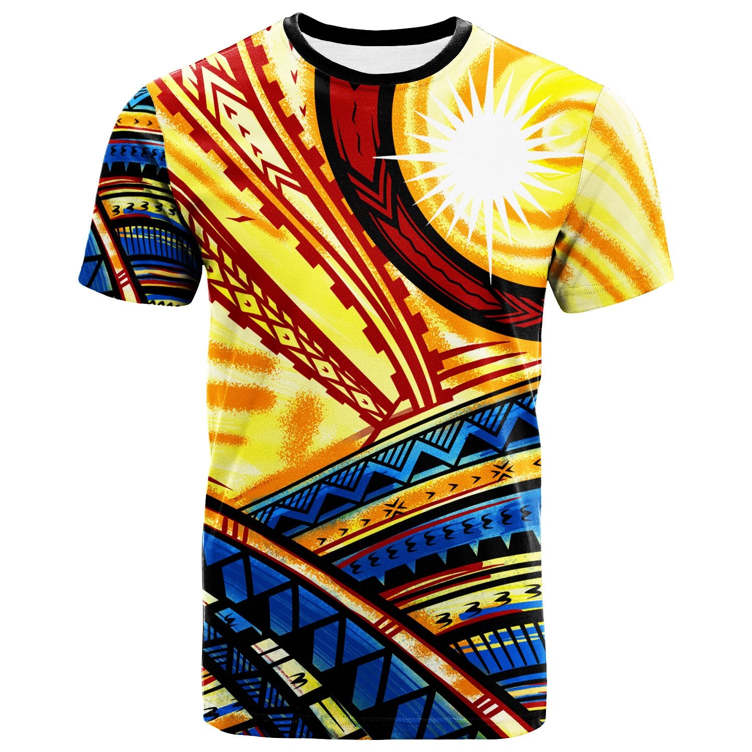 Marshall Islands T Shirt The Twilight Of Marshall Islands Paint Style Unisex Yellow - Polynesian Pride