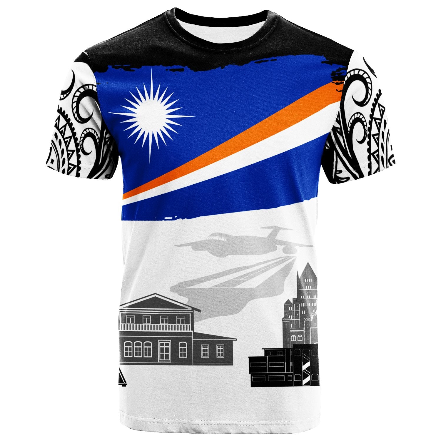 Marshall Islands CustomT Shirt Architectural Attractions Unisex White - Polynesian Pride