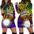 Marshall Islands Women Hoodie Dress - Rainbow Polynesian Pattern Rainbow - Polynesian Pride