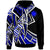 Marshall Islands Hoodie Tribal Flower Special Pattern Blue Color Unisex Blue - Polynesian Pride