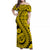 Polynesian Masi Kesa Gold Style Women Off Shoulder Long Dress LT9 Women Gold - Polynesian Pride