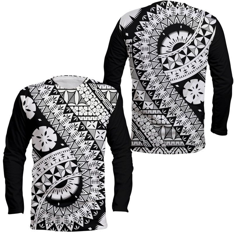 Polynesian Masi Kesa Black Style Long Sleeve Shirt LT9 Unisex Black - Polynesian Pride