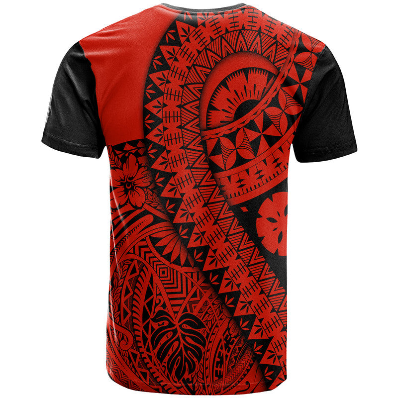 Polynesian Masi Kesa No2 Red Style T Shirt LT9 - Polynesian Pride