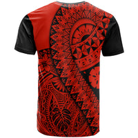 Polynesian Masi Kesa No2 Red Style T Shirt LT9 - Polynesian Pride