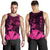 Hawaiian King Kanaka Map Polynesian Maui Men's Tank Top - Pink - Hala Style - AH Pink - Polynesian Pride