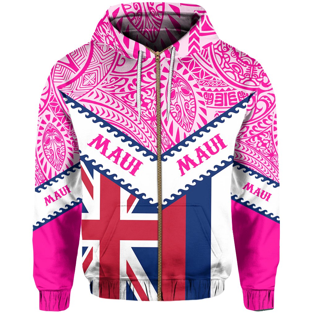 Hawaii Flag Maui Hoodie Zip Mit Style - Polynesian Pride