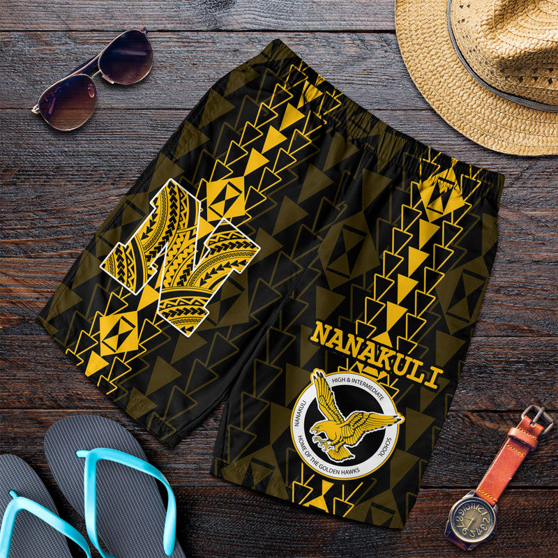 Hawaii - Nanakuli High Mix Kakau Men Short LT6 Yellow - Polynesian Pride