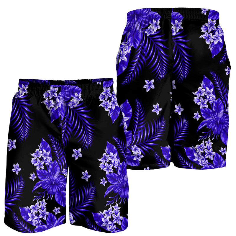 Hawaii Summer Colorful Men Shorts Dark Blue LT6 Blue - Polynesian Pride