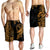 Hawaii Polynesian Warrior Kakau Men Shorts-Gold LT6 - Polynesian Pride