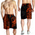 Hawaii Polynesian Warrior Kakau Men Shorts-Orange LT6 - Polynesian Pride