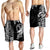 Hawaii Polynesian Warrior Kakau Men Shorts-White LT6 - Polynesian Pride