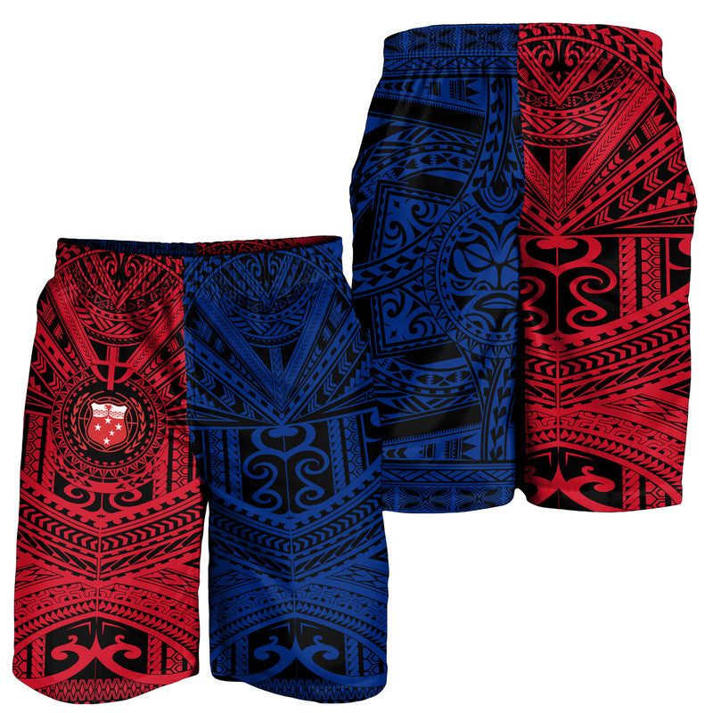 Samoa Independence Day Quotes Men Short Military Polynesian Pattern LT9 - Polynesian Pride