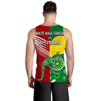 Australia Kangaroos and Mate Maa Tonga Men Tank Top No2 LT9 - Polynesian Pride