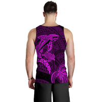 (Custom Personalised) Hawaii Men Tank Top Shark and Turtle Mix Kakau Purple LT9 - Polynesian Pride