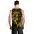 (Custom Personalised) Hawaii Men Tank Top Shark and Turtle Mix Kakau Gold LT9 - Polynesian Pride