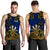 Niue Uga Men Tank Top Tribal Patterns Blue Style LT6 - Polynesian Pride