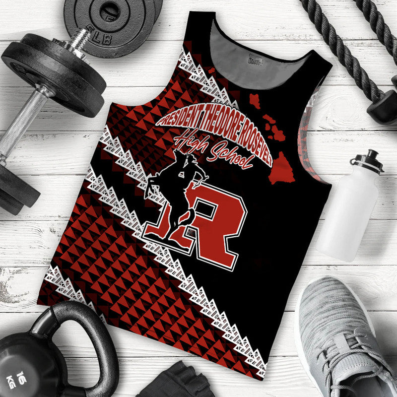 President Theodore Roosevelt High School Hawaii Men Tank Top LT6 Red - Polynesian Pride