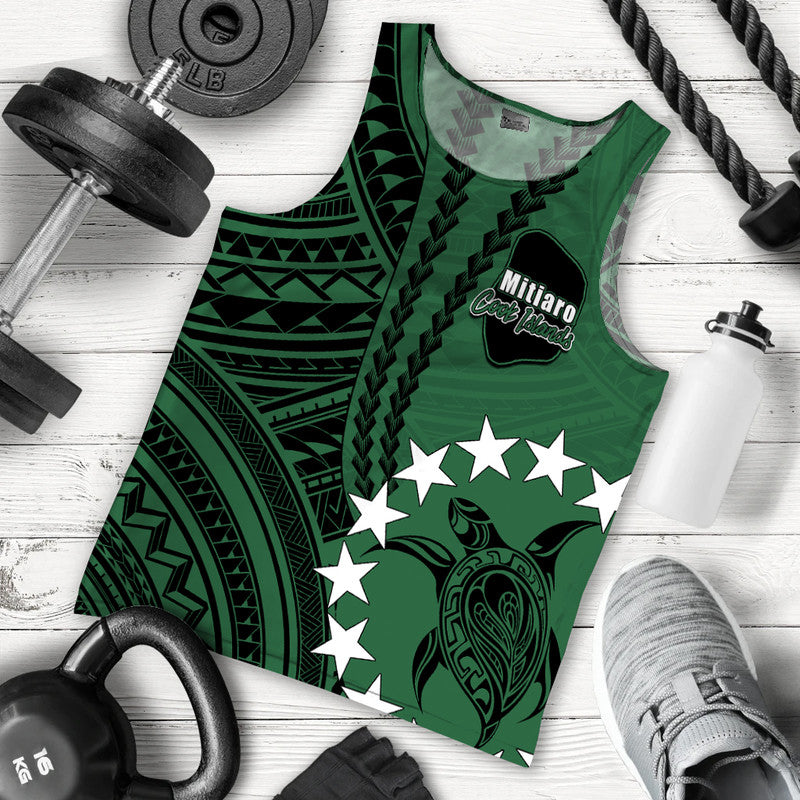 Cook Islands Mitiaro Polynesian Men Tank Top LT6 Green - Polynesian Pride