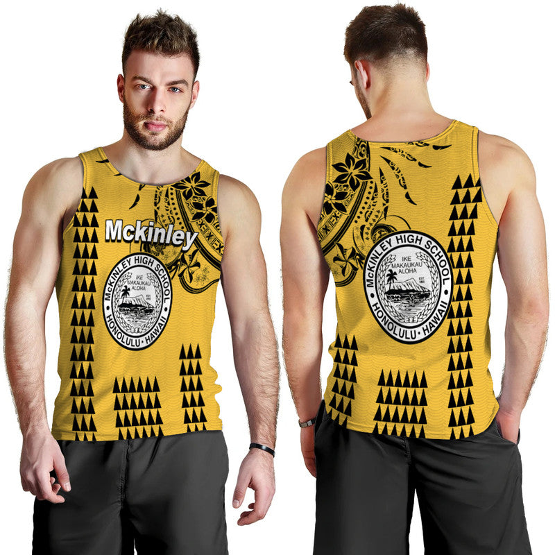 Hawaii High School- President William Mckinley Men Tank Top Mix Kakau LT6 Yellow - Polynesian Pride