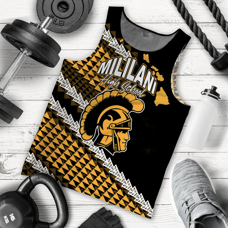 Mililani High School Hawaii Men Tank Top LT6 Yellow - Polynesian Pride