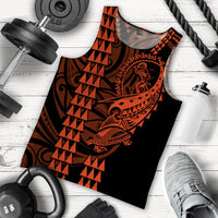 Hawaii Polynesian Warrior Kakau Men Tank Top-Orange LT6 Orange - Polynesian Pride