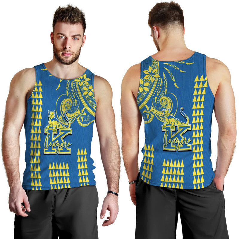 Hawaii High School- Henry J. Kaiser Men Tank Top Mix Kakau LT6 Blue - Polynesian Pride