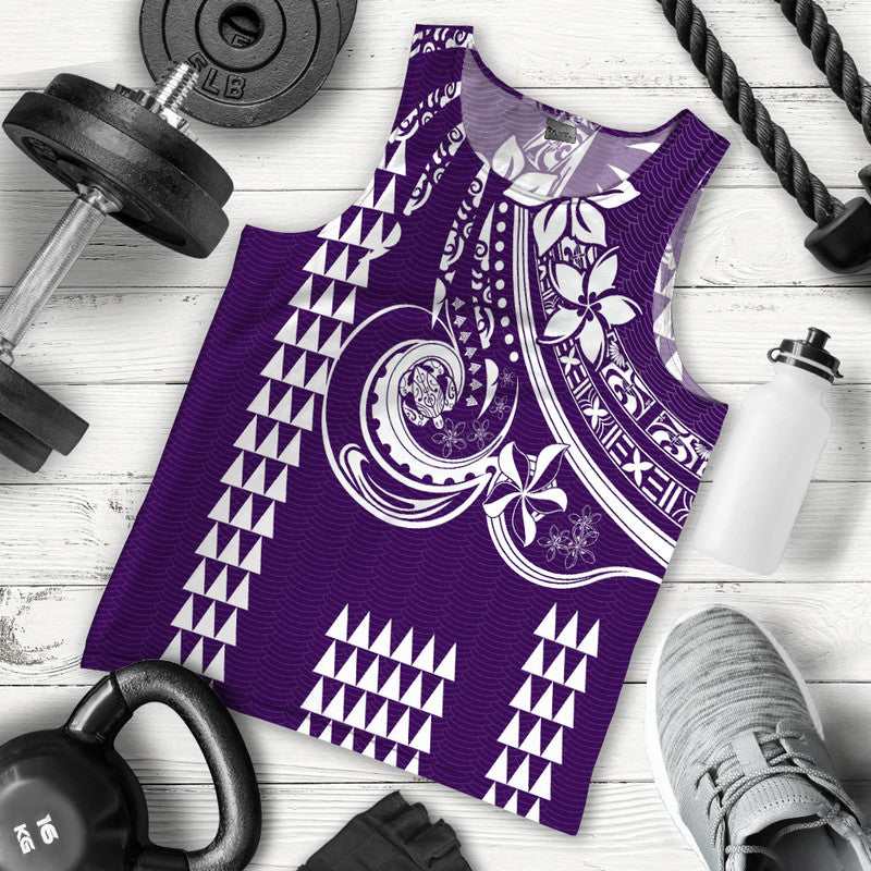 Kakau Hawaiian Polynesian Men Tank Top Purple LT6 Purple - Polynesian Pride